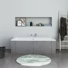 Bernstein Baignoire murale acrylique rectangulaire à encastrer salle de bain, 2 dossiers, 170x75x47cm Sans pieds, Blanc, DURAPECOS* Baignoire Îlot