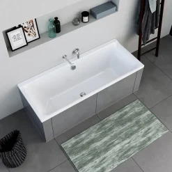 Duravit Baignoire murale acrylique rectangulaire à encastrer, 1 dossier à gauche, 170x70x49,5cm, Sans pieds, Blanc brillant, P3* Baignoire Droite