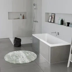 Duravit Baignoire murale acrylique rectangulaire à encastrer salle de bain, 2 dossiers, 160x70x47cm Sans pieds, Blanc, DURAPECOS* Baignoire Droite