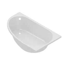 Baignoire pour angle droit Horyn L. 150 cm x l. 90 cm blanc