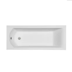Besco Baignoire rectangulaire - 170 x 70 cm - avec Tablier - Pieds - Vidage Chrome - SHEA