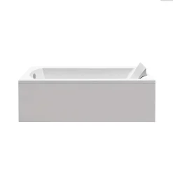 Besco Baignoire rectangulaire - 170 x 70 cm - avec Tablier - Pieds - Vidage Chrome - SHEA