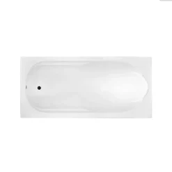 Besco Baignoire rectangulaire - 180 x 80 cm - sans Habillage - avec Pieds - Vidage Chrome - BONA