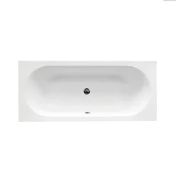Besco Baignoire rectangulaire - 160 x 75 cm - sans Habillage - avec Pieds - Vidage Chrome - VITAE