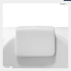 Besco Baignoire rectangulaire + tablier noir mat + repose tête - OPTIMA - 140 x 70 cm