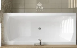 Badland Baignoire rectangulaire 190 x 90 INES acrylique blanc + avec Tablier + Pieds + Vidage à chromé* Baignoire D'Angle