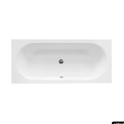 Besco Baignoire rectangulaire - avec Tablier Blanc et Repose Tête OFFERT - VITAE - 180 x 80 cm