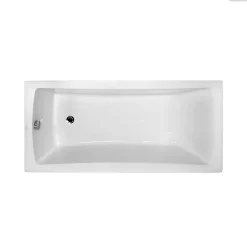 Besco Baignoire rectangulaire - 170 x 70 cm - sans Habillage - avec Pieds - Vidage Chrome - OPTIMA* Baignoire Droite