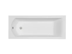 Besco Baignoire rectangulaire blanche à encastrer - SHEA SLIM - 150 x 70 cm* Baignoire Droite