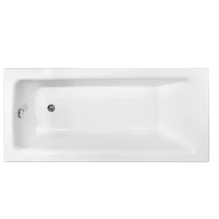 Besco Baignoire rectangulaire blanche à encastrer + repose tête - 170 x 75 cm - TALIA SLIM