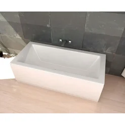 Sanycces Baignoire rectangulaire CUBE blanche 180x80 Tablier non inclus