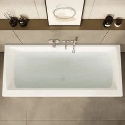 Vitra Baignoire rectangulaire Neon avec pied 180x80cm Blanc* Baignoire Droite