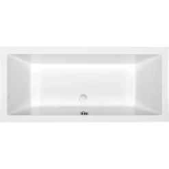 Planète Bain Baignoire rectangulaire 170x75 cm INTRO à encastrer en acrylique + tablier central* Baignoire Droite