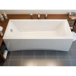Planète Bain Baignoire rectangulaire 160x75 cm VIRGO encastrable en acrylique + tablier central
