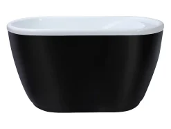 Vente-unique Baignoire sabot - 165 L - 120 x 75 x 65 cm - Noire - PICCOLA* Baignoire Droite
