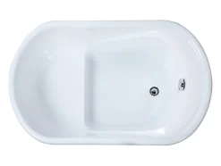 Vente-unique Baignoire sabot - 165 L - 120 x 75 x 65 cm - Blanche - PICCOLA* Baignoire Droite