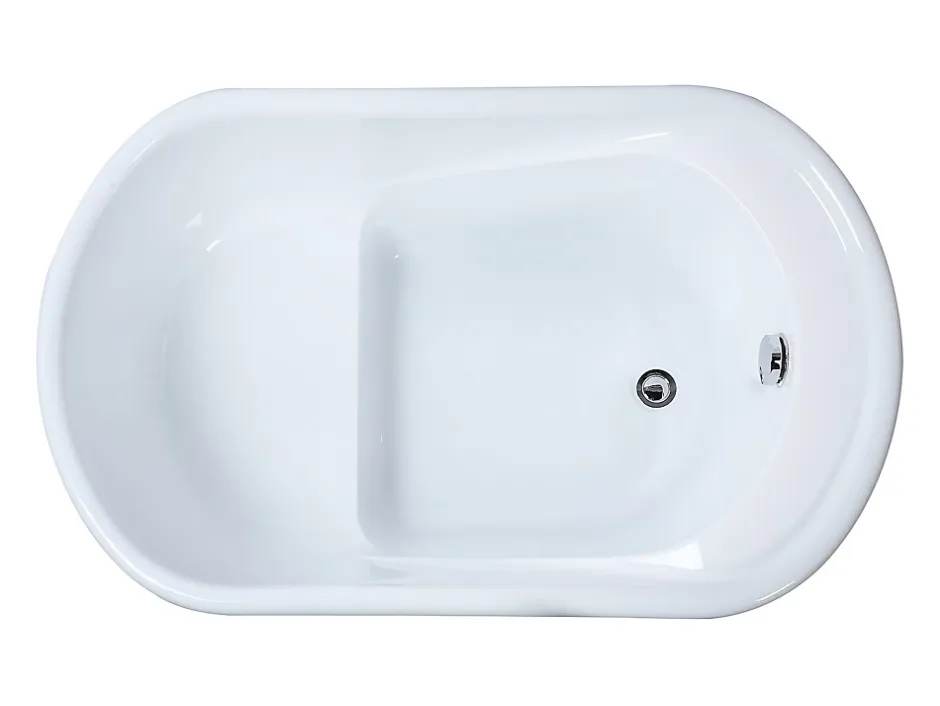 Vente-unique Baignoire sabot - 165 L - 120 x 75 x 65 cm - Blanche - PICCOLA* Baignoire Droite