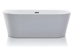 Vente-unique Baignoire semi îlot - 255L - 180 x 75 x 58 cm - Blanche - Acrylique - DIVINA* Baignoire Îlot