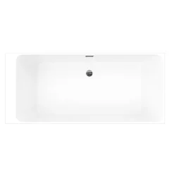 GoodHome Baignoire semi îlot 180x80 cm Bakor blanc
