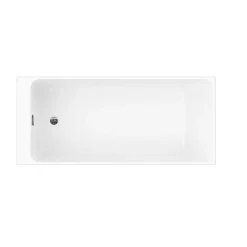 GoodHome Baignoire semi îlot 170x75 cm Bakor blanc* Baignoire Îlot