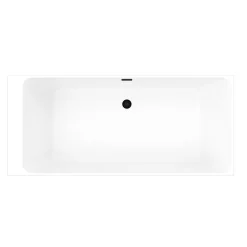 GoodHome Baignoire semi îlot 180x80 cm Bakor noir* Baignoire Îlot