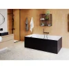 GoodHome Baignoire semi îlot 160x75 cm Bakor noir