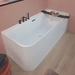 Villeroy & Boch Baignoire semi-îlot d'angle Loop & Friends version droite avec bonde et trop-plein blanc* Baignoire D'Angle