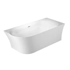 Stano Baignoire semi-îlot design ELIZABETH blanche 170 cm Angle à droite* Baignoire Îlot