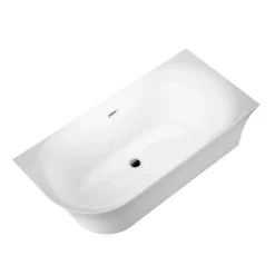 Stano Baignoire semi-îlot design ELIZABETH blanche 170 cm Angle à droite* Baignoire Îlot