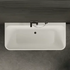 Spalina Baignoire semi-îlot murale Mint 170, noir mat, 170x81 cm, by* Baignoire Îlot