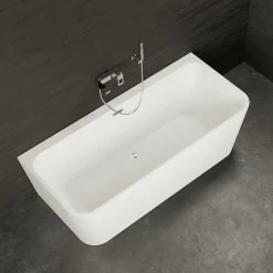 Spalina Baignoire semi-îlot murale Mint 160, blanc, 160x75 cm, by* Baignoire Îlot