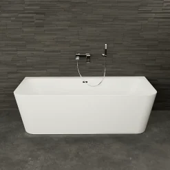 Spalina Baignoire semi-îlot murale Mint 180, blanc, 180x81 cm, by* Baignoire Îlot