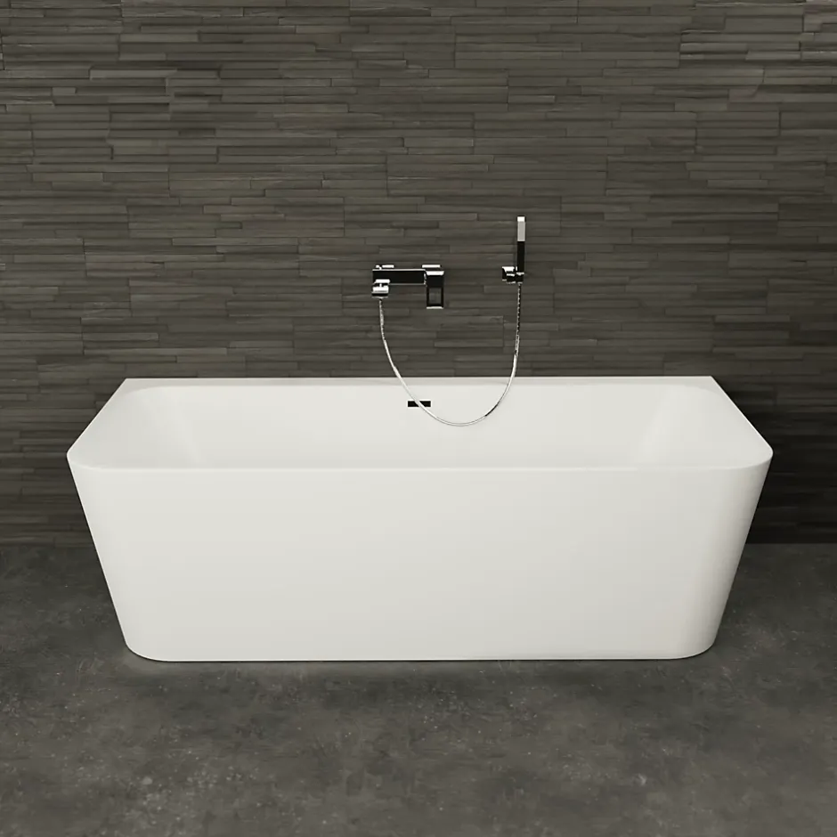 Spalina Baignoire semi-îlot murale Mint 180, blanc, 180x81 cm, by* Baignoire Îlot