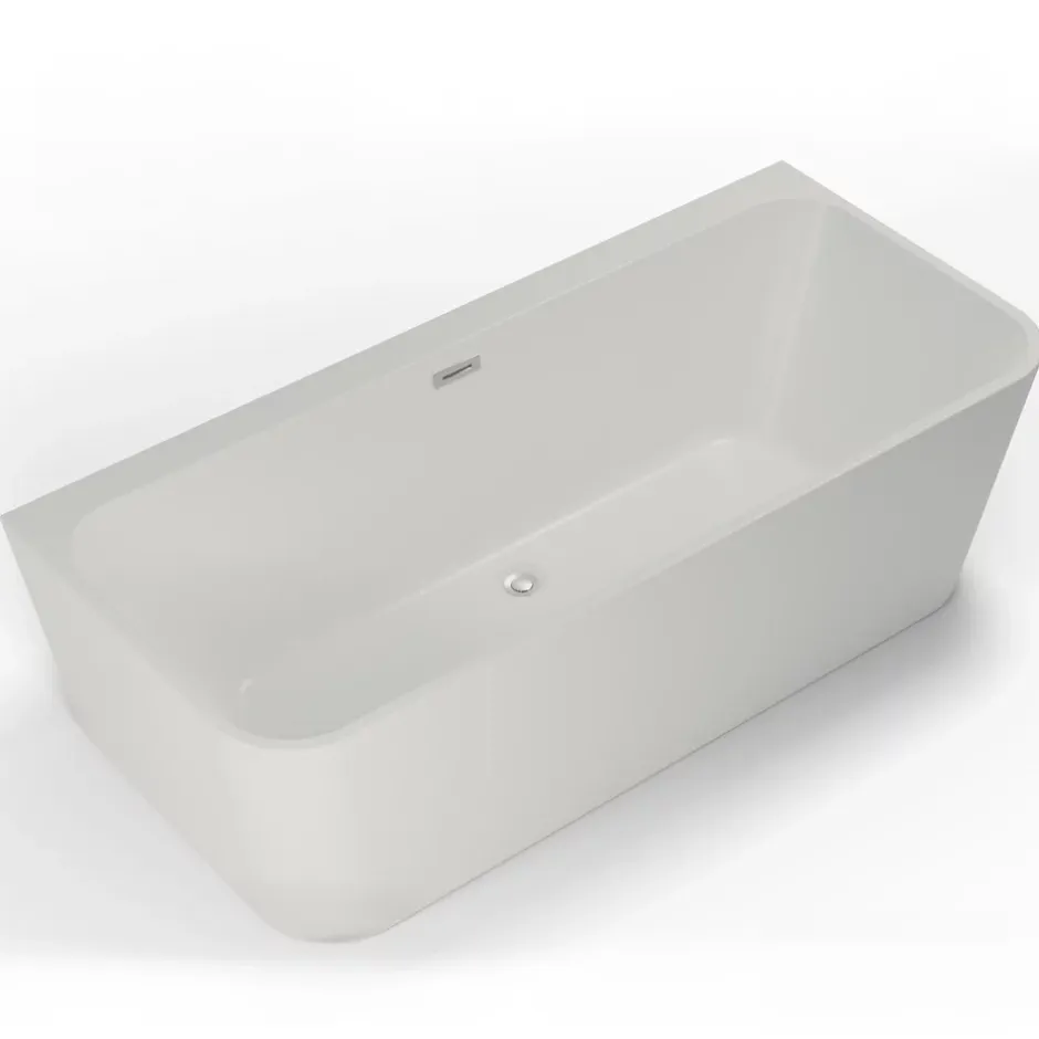 Spalina Baignoire semi-îlot murale Mint 180, blanc, 180x81 cm, by* Baignoire Îlot