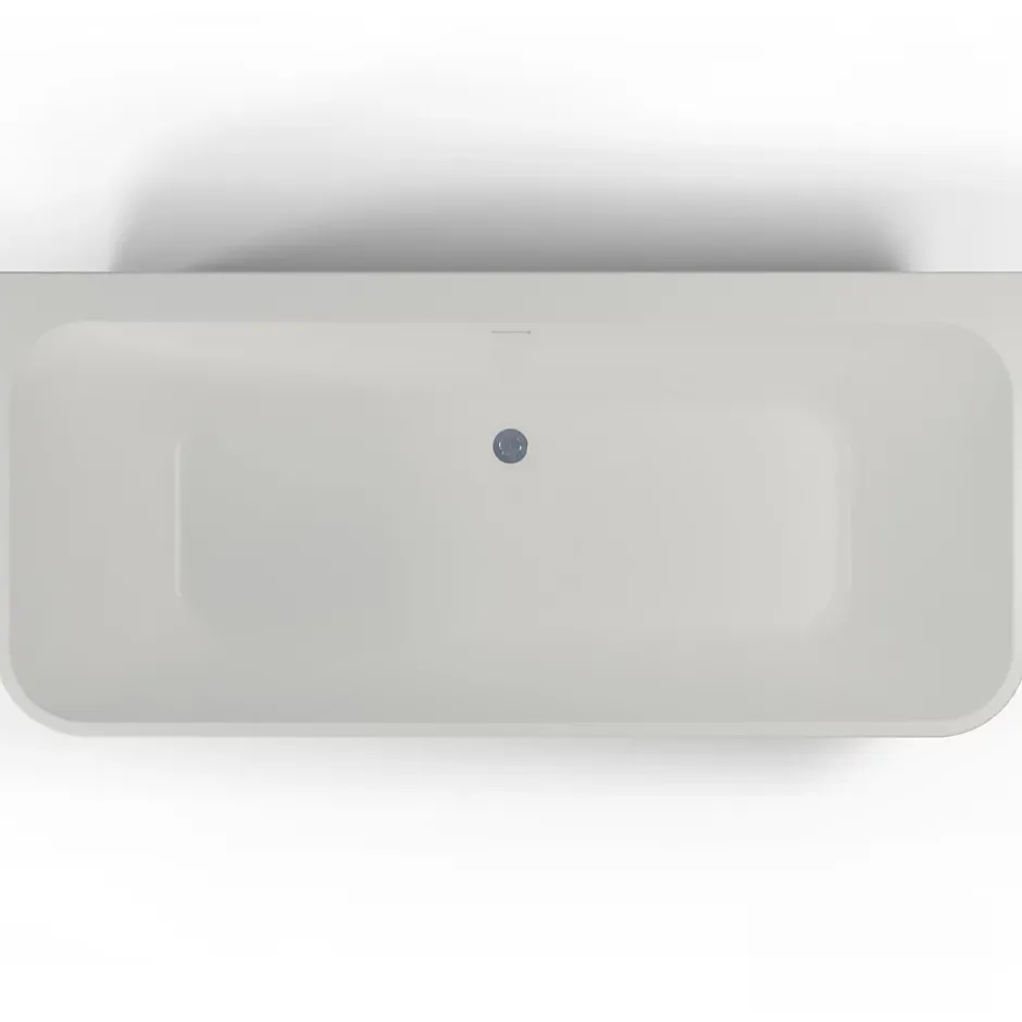 Spalina Baignoire semi-îlot murale Mint 180, blanc, 180x81 cm, by* Baignoire Îlot