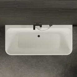Spalina Baignoire semi-îlot murale Mint 180, blanc, 180x81 cm, by* Baignoire Îlot