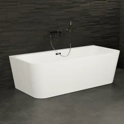 Spalina Baignoire semi-îlot murale Mint 170, blanc, 170x81 cm, by* Baignoire Îlot