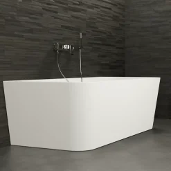 Spalina Baignoire semi-îlot murale Mint 170, blanc, 170x81 cm, by* Baignoire Îlot