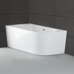 Spalina Baignoire semi-îlot murale CAPRI 160 Gauche L. 160 x l. 76 cm, by* Baignoire Îlot