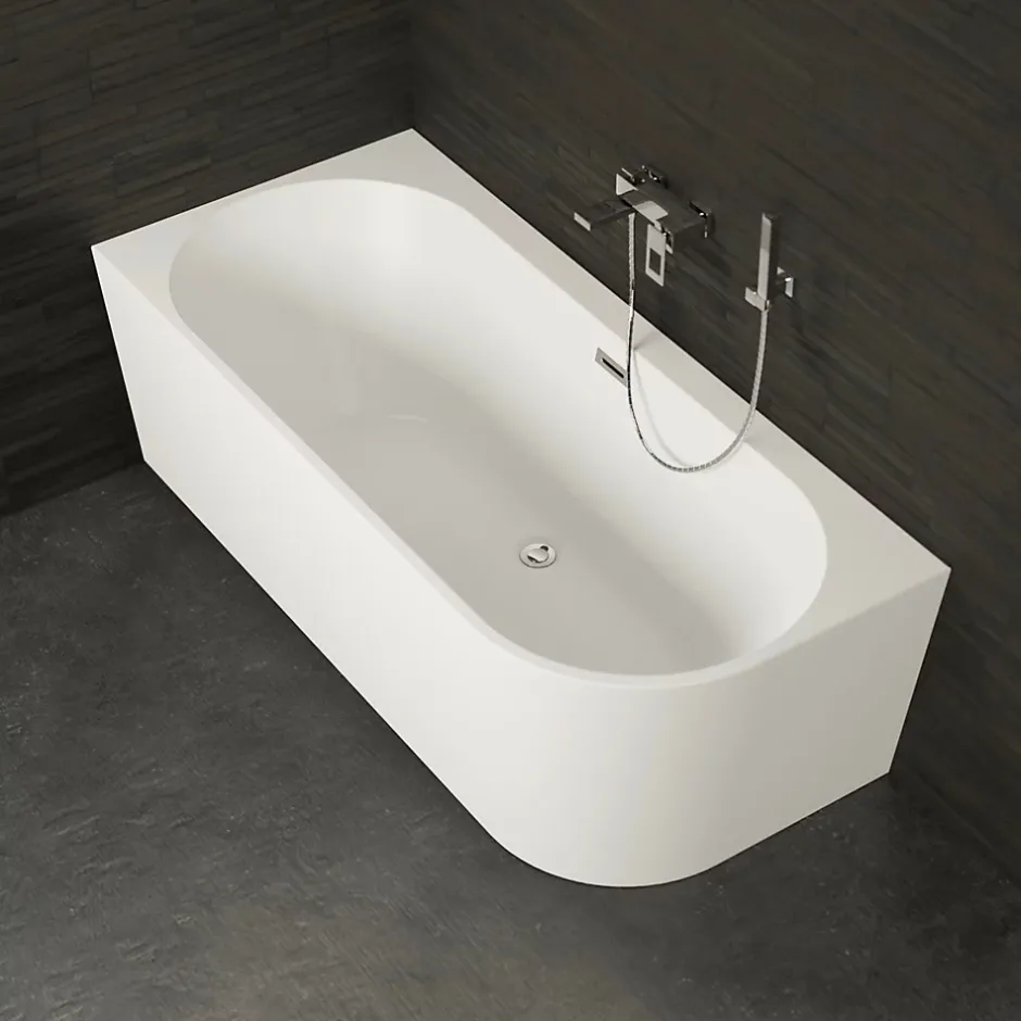Spalina Baignoire semi-îlot murale CAPRI Gauche 170x76cm, by* Baignoire Îlot