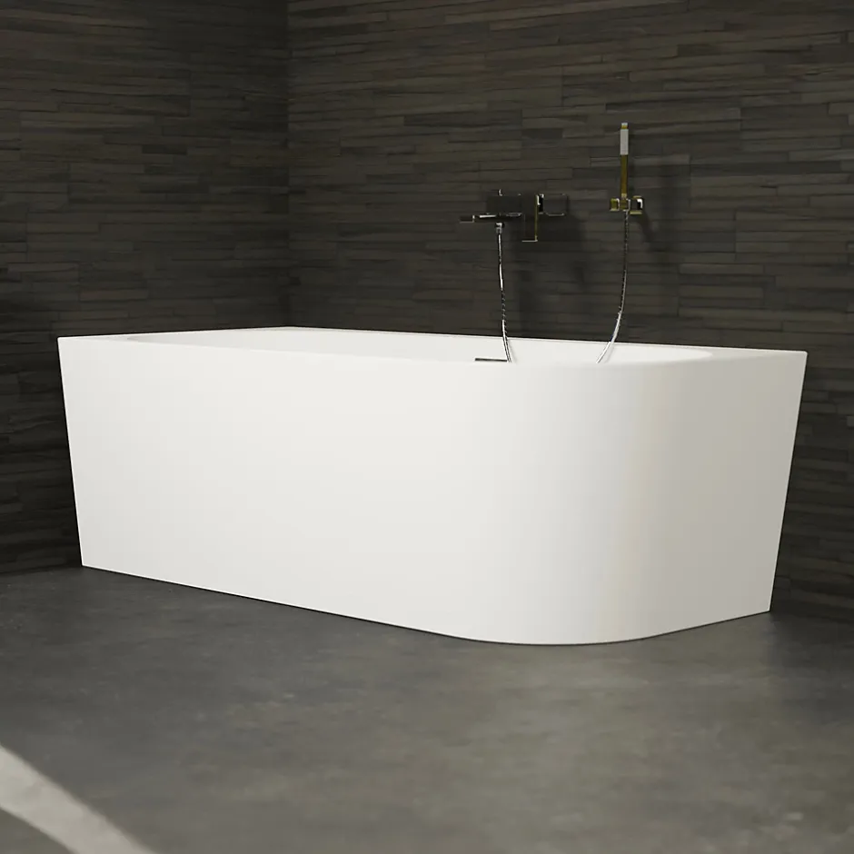 Spalina Baignoire semi-îlot murale CAPRI Gauche 170x76cm, by* Baignoire Îlot