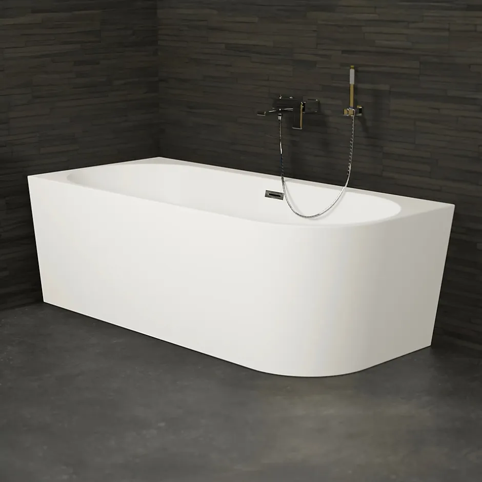 Spalina Baignoire semi-îlot murale CAPRI Gauche 170x76cm, by* Baignoire Îlot