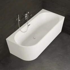 Spalina Baignoire semi-îlot murale CAPRI 180 Droite L. 180 x l. 81 cm, by