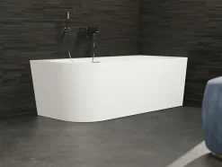 Spalina Baignoire semi-îlot murale CAPRI 180 Droite L. 180 x l. 81 cm, by