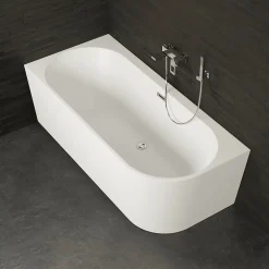 Spalina Baignoire semi-îlot murale CAPRI 180 Gauche L. 180 x l. 81 cm, by* Baignoire Îlot