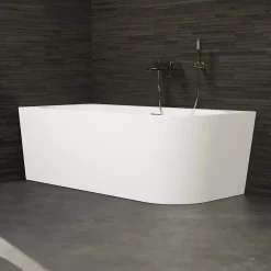 Spalina Baignoire semi-îlot murale CAPRI 180 Gauche L. 180 x l. 81 cm, by* Baignoire Îlot