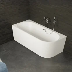 Spalina Baignoire semi-îlot murale CAPRI 180 Gauche L. 180 x l. 81 cm, by* Baignoire Îlot