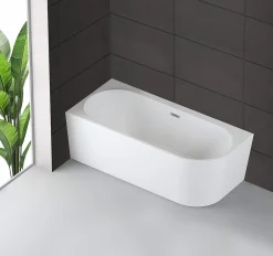 Spalina Baignoire semi-îlot murale CAPRI 180 Gauche L. 180 x l. 81 cm, by* Baignoire Îlot