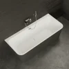 Spalina Baignoire semi-îlot murale Mint 180x81 cm, noir et blanc, By* Baignoire Îlot