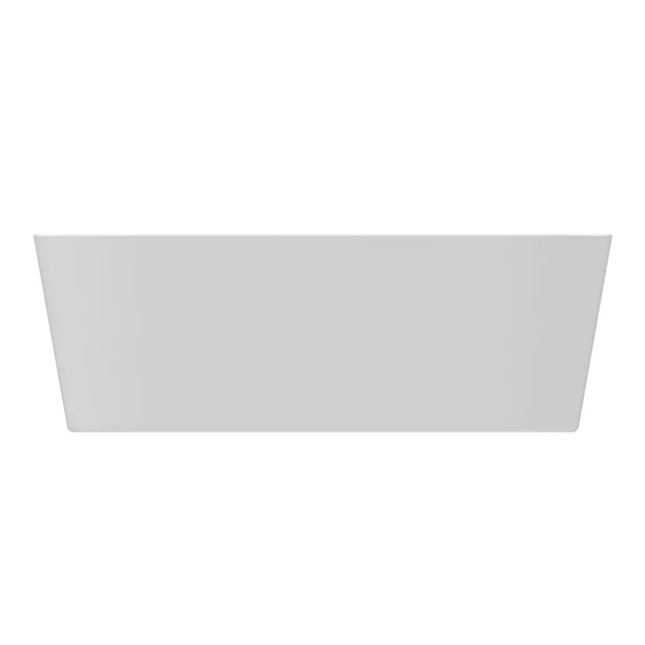 GoodHome Baignoire semi-îlot Nakina L. 150 cm x l. 75 cm blanc